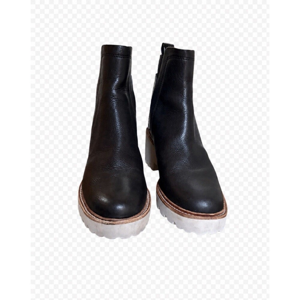 Dolce Vita Womens Huey H2O Boot Size 8.5 Black Chunky Heel Lug Sole